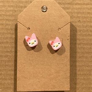 hello kitty earrings. handmade